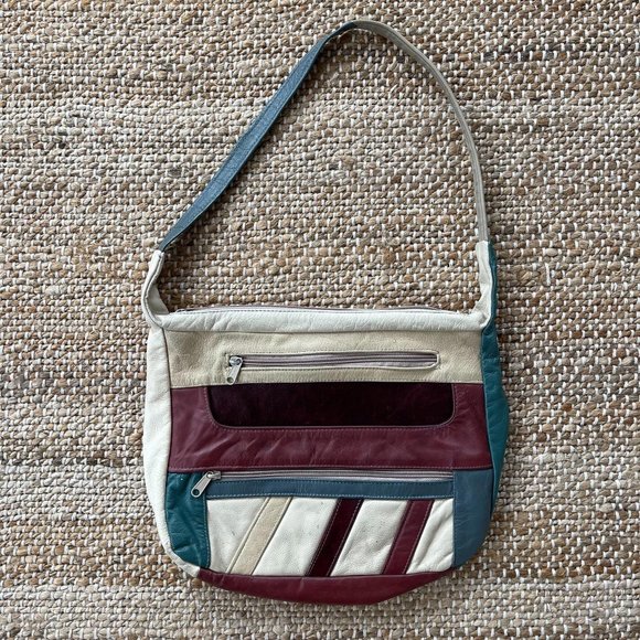 Handbags - Women’s Genuine Leather Retro Stripe Shoulder Bag